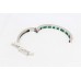 Women bangle 925 sterling silver natural green onyx gem stone A 293